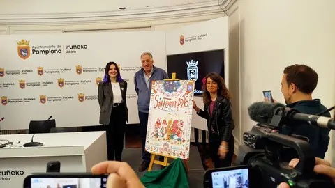 La Cuadrilla', de la autora Marta Garatea, cartel anunciador de las fiestas de San Ferm&iacute;n 2026