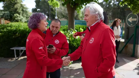 La consejera Esnaola junto al presidente de ACES Europe, Gian Francesco Lupattelli.
