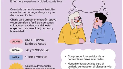 Charla en Tudela &lsquo;Cuando la demencia avanza c&oacute;mo cuidar y decidir con tranquilidad&rsquo;