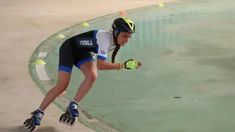 In&eacute;s durante los 200m contrarreloj