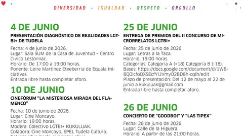Mes de la Diversidad Sexual en Tudela 2026