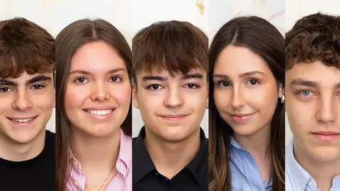 Los cinco alumnos del IES Benjam&iacute;n de Tudela que superaron los 13 puntos en la PAU