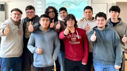 Los dos equipos del Colegio San Francisco Javier de Tudela