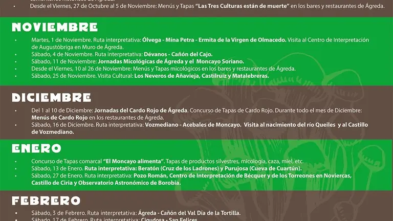 Cartel Rutas Oto&ntilde;o-Invierno 2017-2018