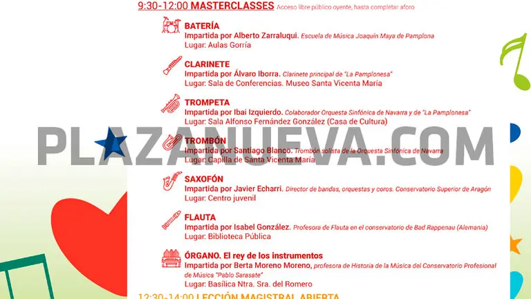 Jornada en Cascante de educaci&oacute;n musical &lsquo;MasterClassCante&rsquo;