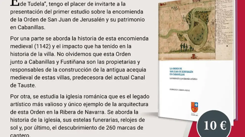 Presentaci&oacute;n en Cabanillas del libro &lsquo;La Orden de San Juan de Jerusal&eacute;n en Cabanillas. Encomienda y patrimonio&rsquo; de Francisco J. Sierra Urzaiz