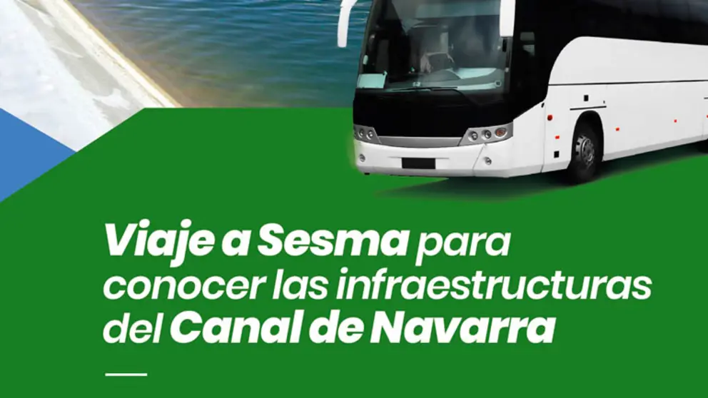 Viaje a Sesma desde Corella para conocer las infraestructuras del Canal de Navarra