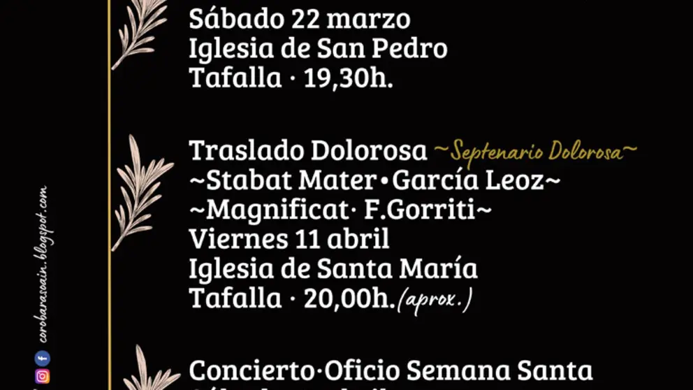 Concierto en Tafalla &lsquo;Tiempo de m&uacute;sica sacra&rsquo;