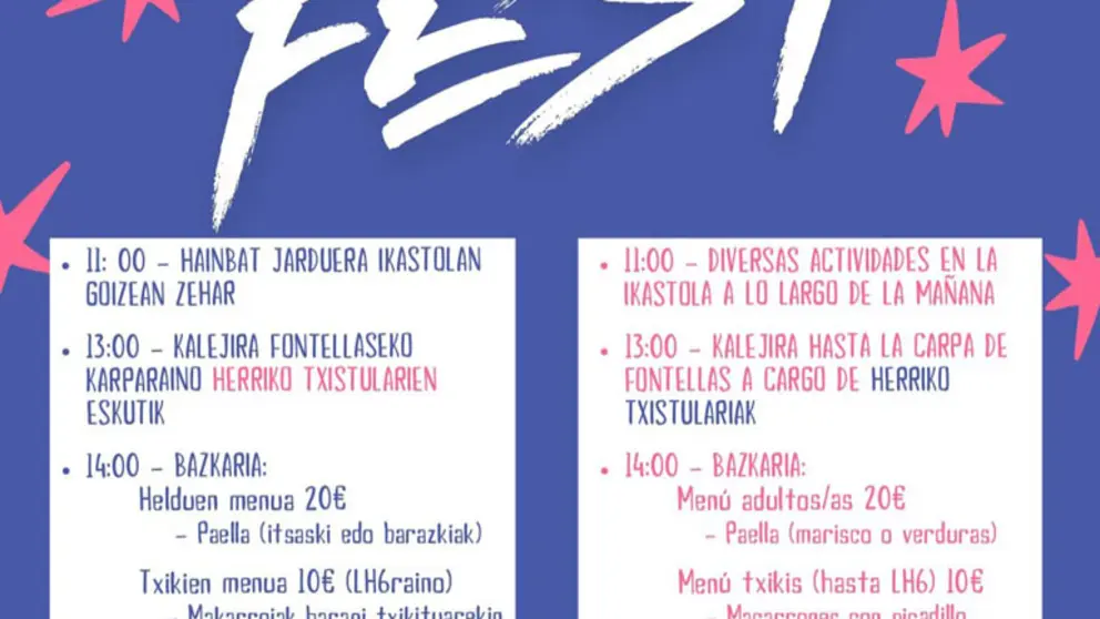 Fiesta 40 Aniversario de Argia Ikastola en Fontellas