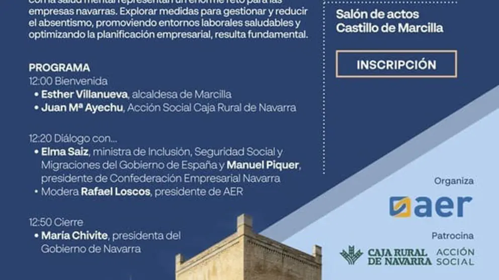 Conferencia en Marcilla &lsquo;Estrategias para minimizar el impacto del absentismo en la empresa&rsquo;