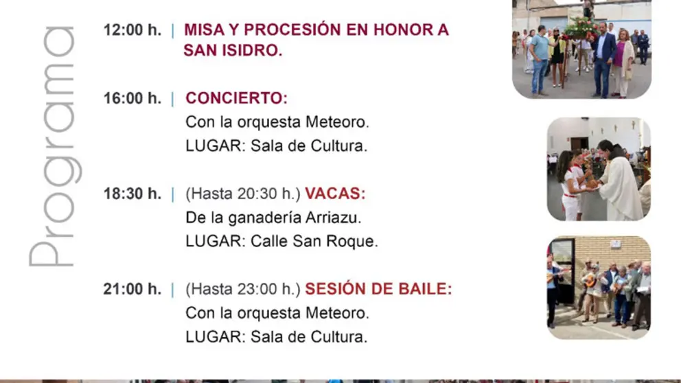 Programa de las Fiestas&nbsp;de San Isidro de Cabanillas 2025