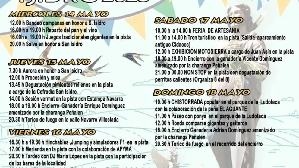 Programa de las Fiestas&nbsp;de San Isidro de Funes 2025