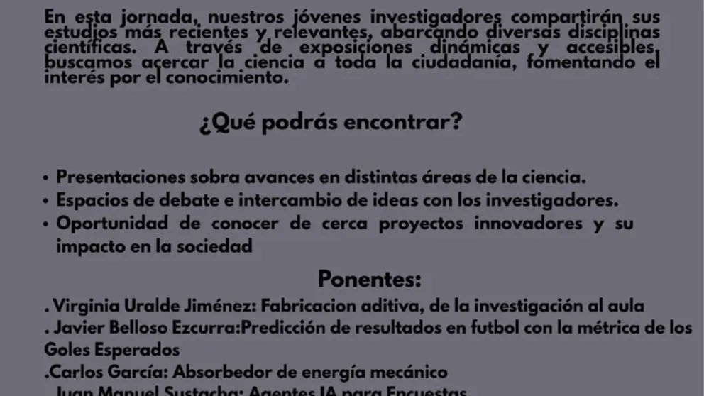 Jornada en Tudela de Divulgaci&oacute;n Cient&iacute;fica de J&oacute;venes Investigadores del Campus de Tudela (UPNA)