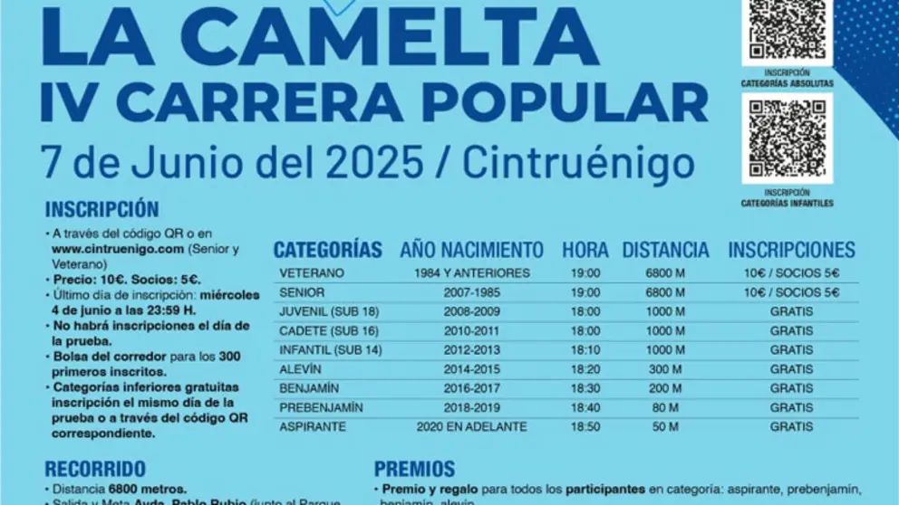 IV Carrera Popular La Camelta en Cintru&eacute;nigo 2025