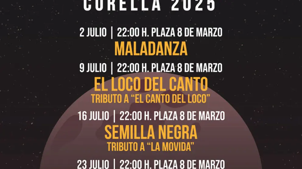 M&uacute;sica en la Noche en Corella 2025