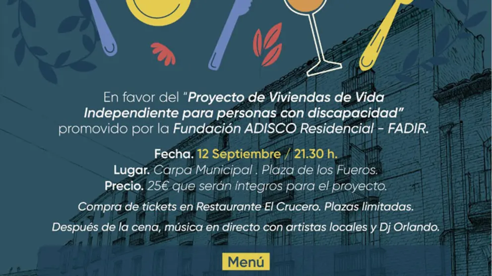 Cena ben&eacute;fica en Corella &lsquo;Proyecto de Viviendas de Vida Independiente&rsquo;