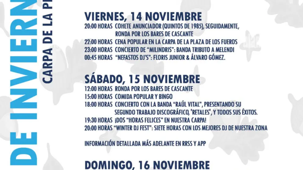 Programa de las Fiestas de Invierno Winterfest en Cascante 2025