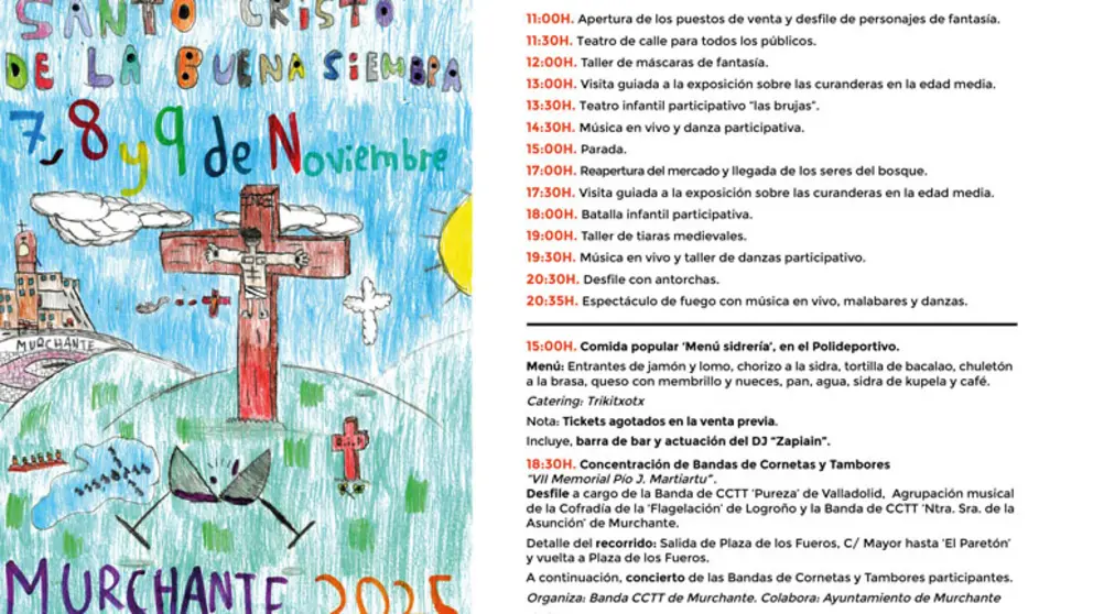 Programa de las Fiestas del Santo Cristo de la Buena Siembra en Murchante 2025