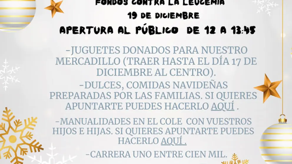 Mercadillo solidario contra la leucemia del CPEIP Monte San Juli&aacute;n de Tudela