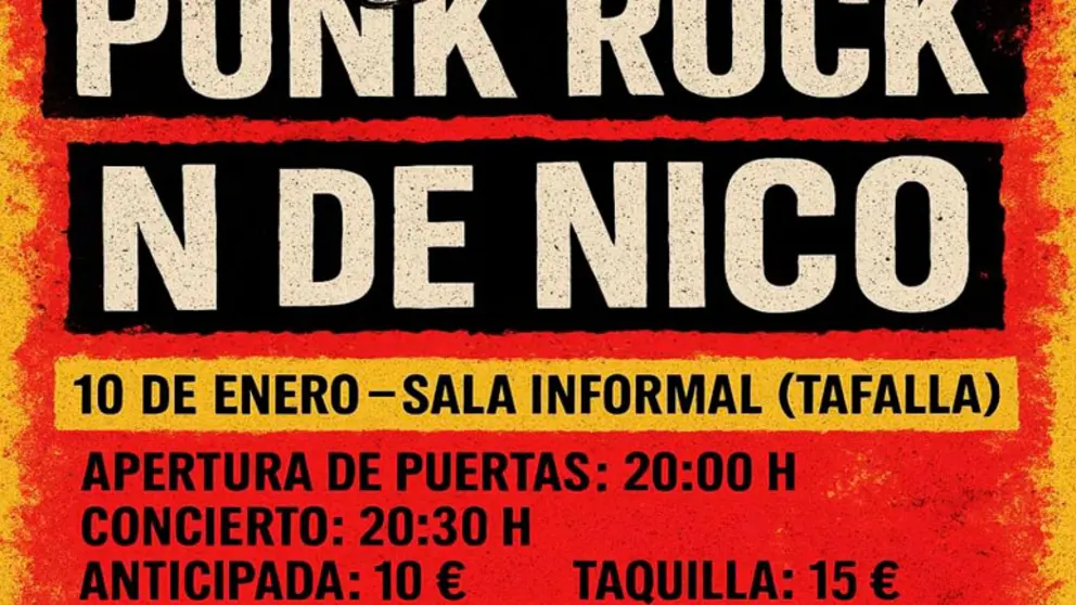 Concierto en Tafalla con Guillotina Punk Rock + N de Nico
