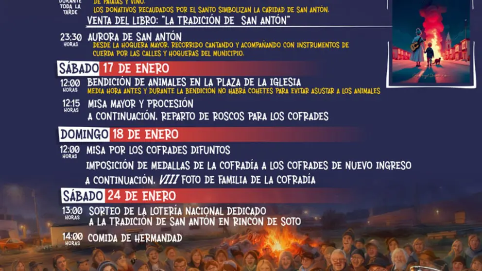 Programa de las Fiestas de San Ant&oacute;n en Rinc&oacute;n de Soto 2026