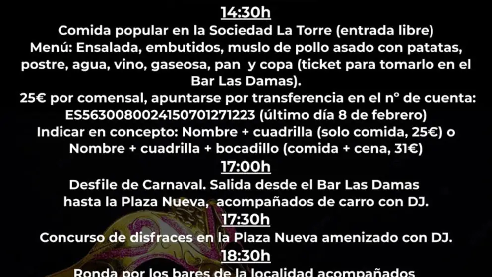 Carnaval en Santacara 2026