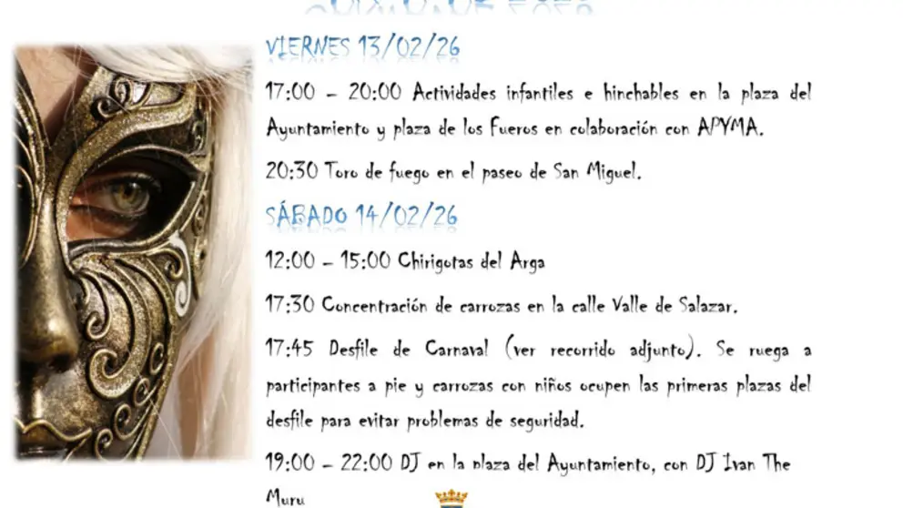 Carnaval en Peralta 2026