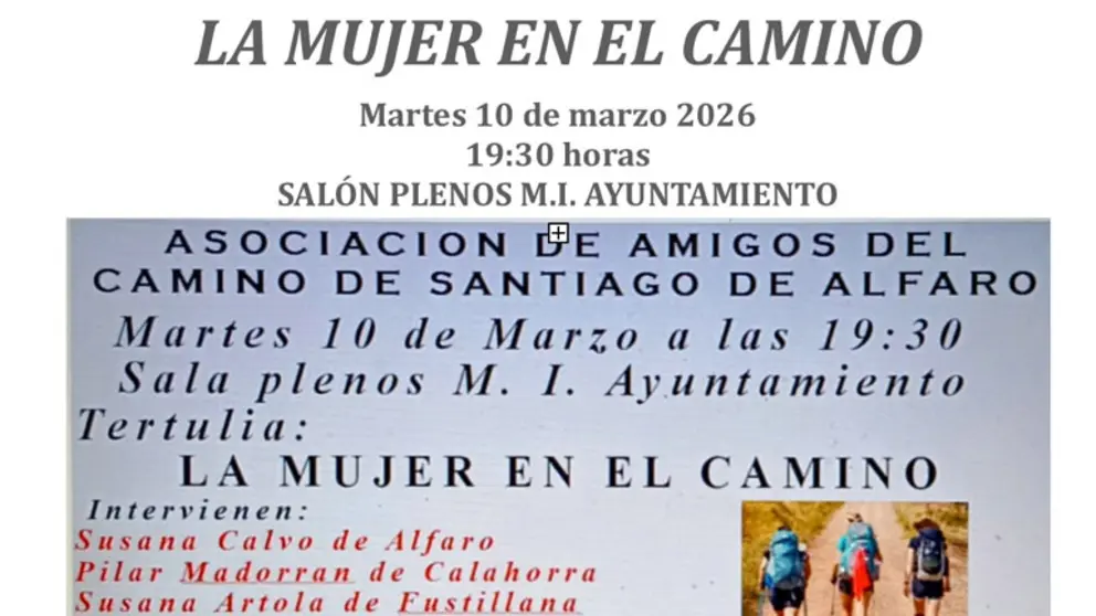 Charla en Alfaro &lsquo;La mujer en el Camino&rsquo;