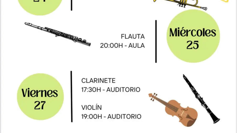 Audiciones de aula en Cadreita a cargo de la Escuela Municipal de M&uacute;sica