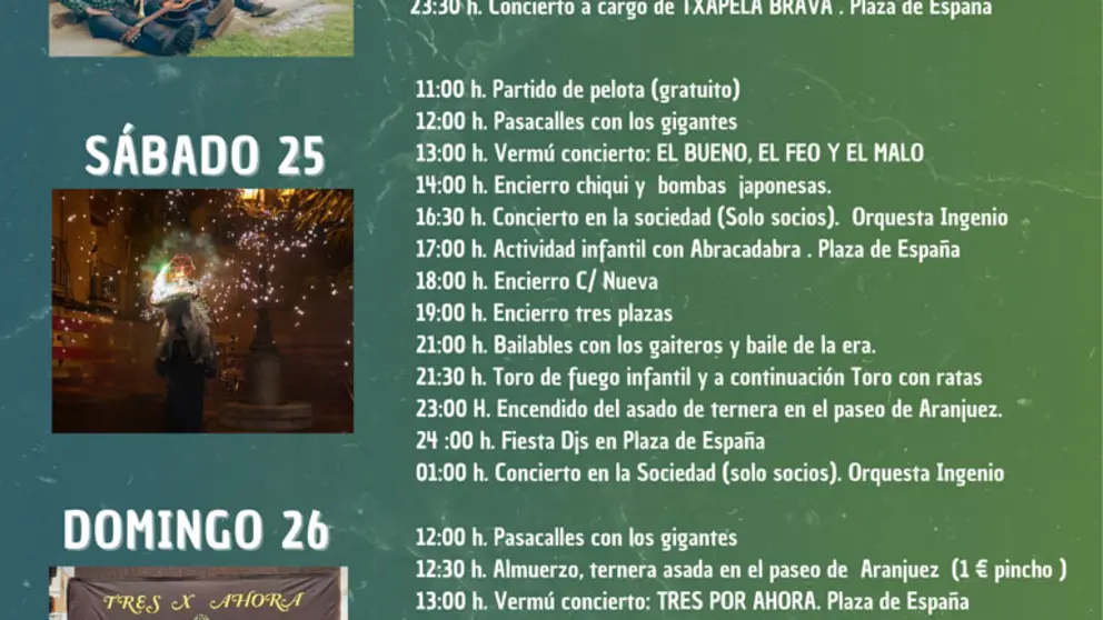 Programa de las Fiestas&nbsp;de la Juventud de Marcilla 2026