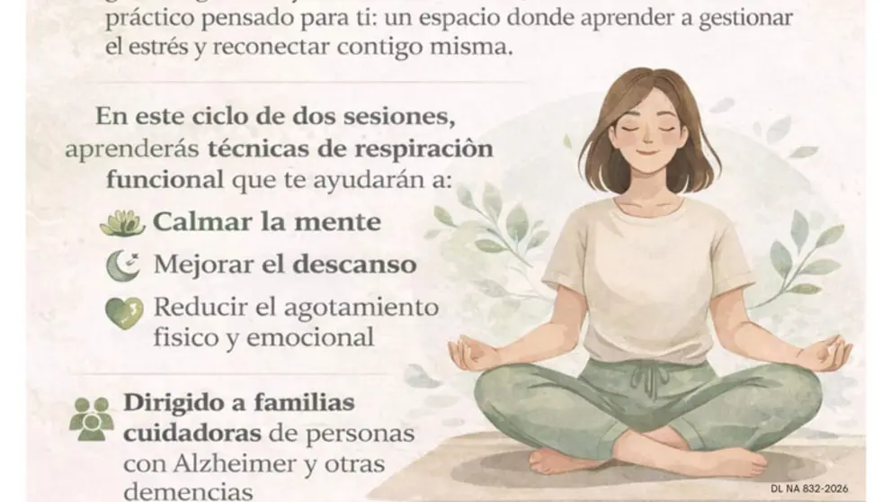 Taller pr&aacute;ctico en Tudela para cuidadores &lsquo;Tu respiraci&oacute;n, tu equilibrio&rsquo;