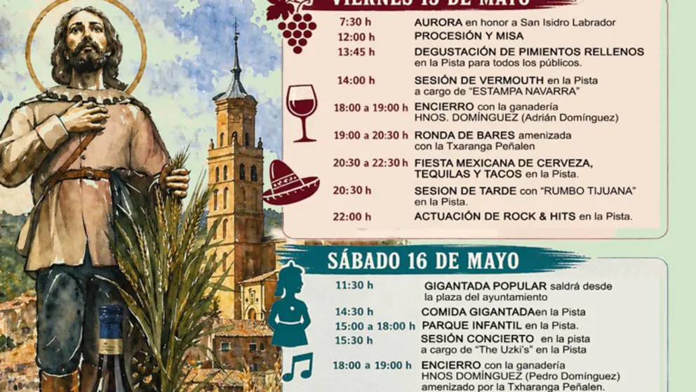 Programa de las Fiestas&nbsp;de San Isidro de Funes 2026