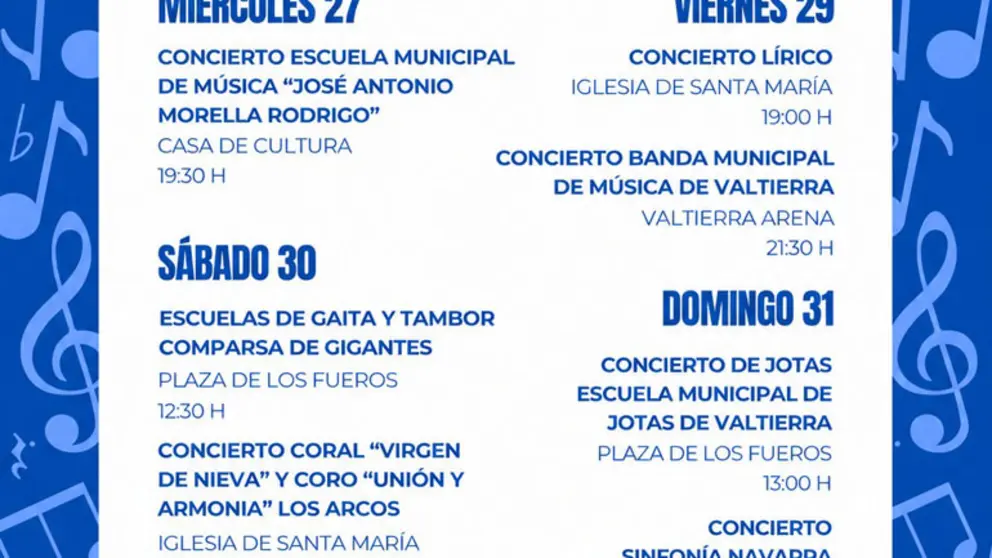 V Fin de Semana de la M&uacute;sica de Valtierra 2026
