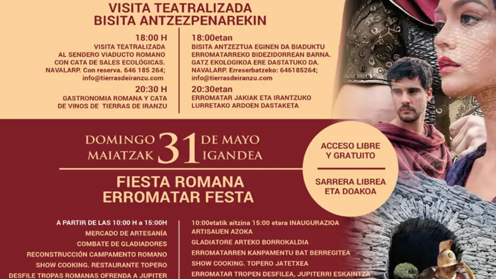 Fiesta Romana en Tierras de Iranzu &lsquo;De sal, queso y vino&rsquo; en Azcona 2026