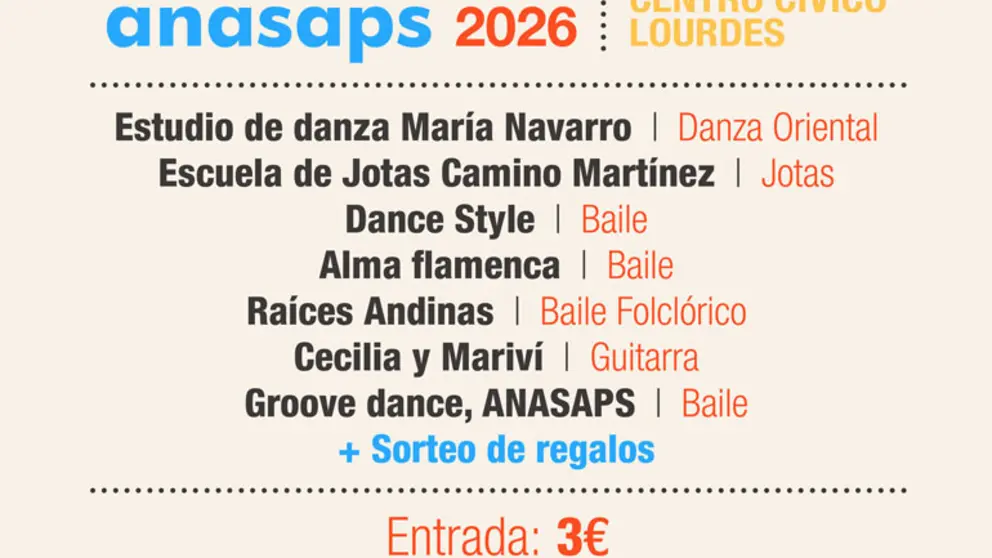 Festival Solidario Fin de Curso ANASAPS en Tudela 2026