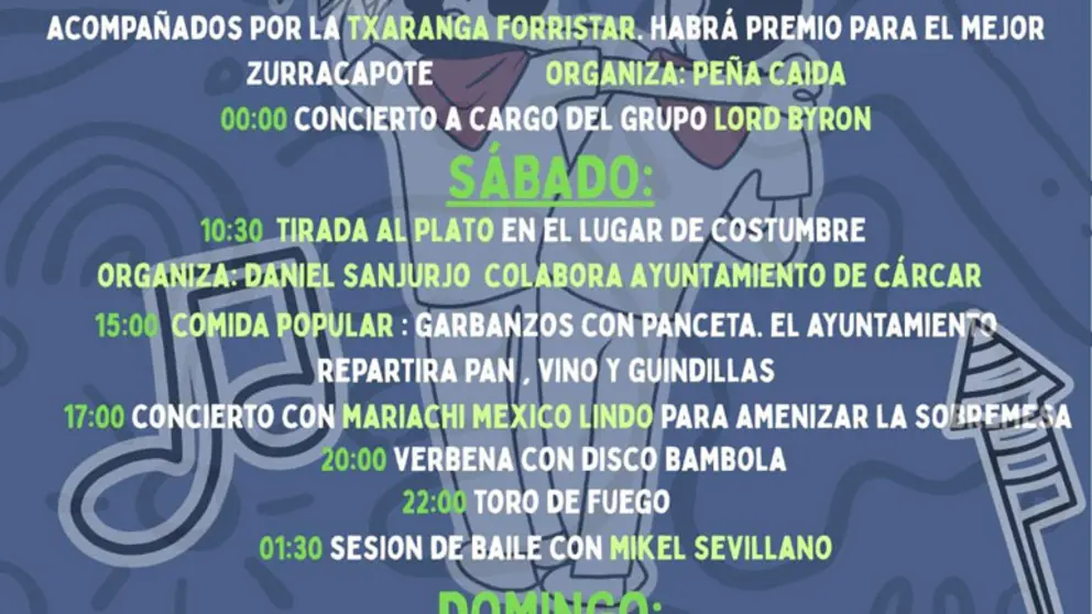 Programa de las Fiestas&nbsp;de la Juventud de C&aacute;rcar 2026