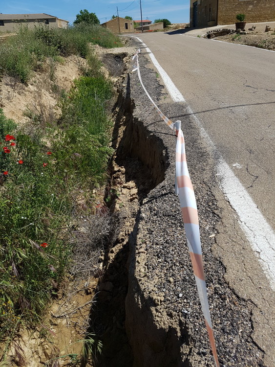 Estado actual de la carretera A-1204 Ejea-Luesia