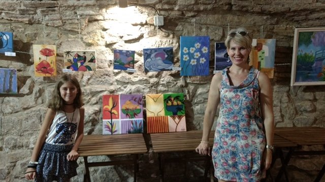 Exposición en Tudela del taller de arte Ana Carcavilla