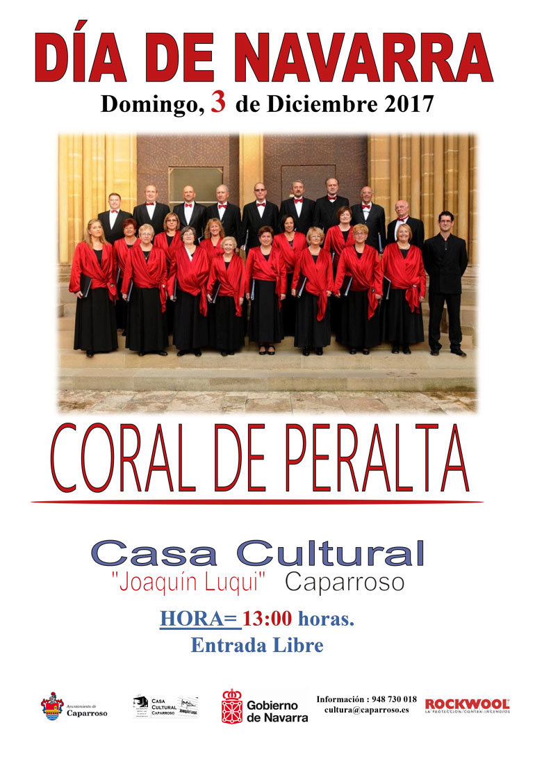 Día de Navarra. Concierto a cargo de la Coral de Peralta en Caparroso
