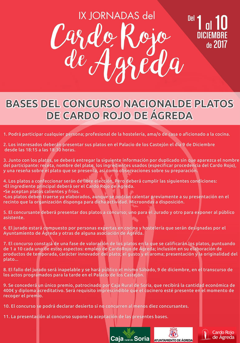 IV Concurso Nacional de Platos de Cardo Rojo de Ágreda