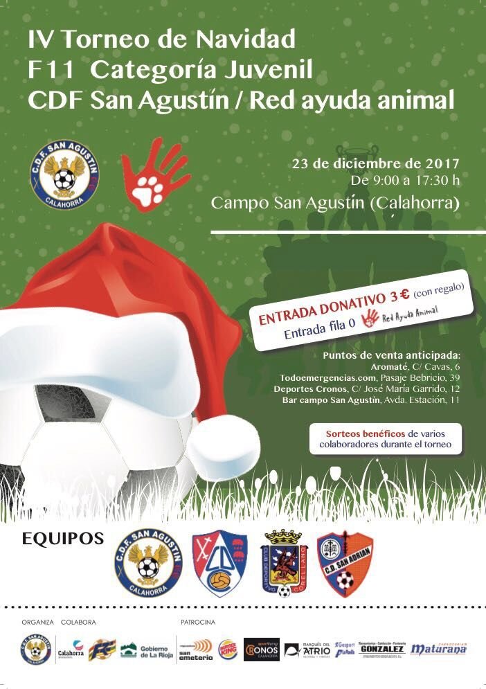 Cartel del IV Torneo de Navidad CDF San Agustín de Calahorra 2017