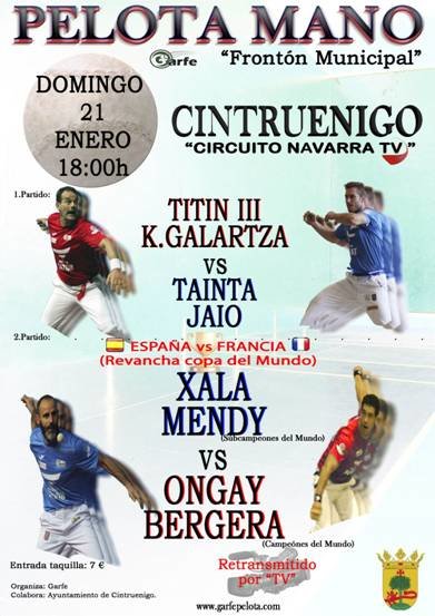 Fiestas en Cintruénigo de la Virgen de la Paz pelota