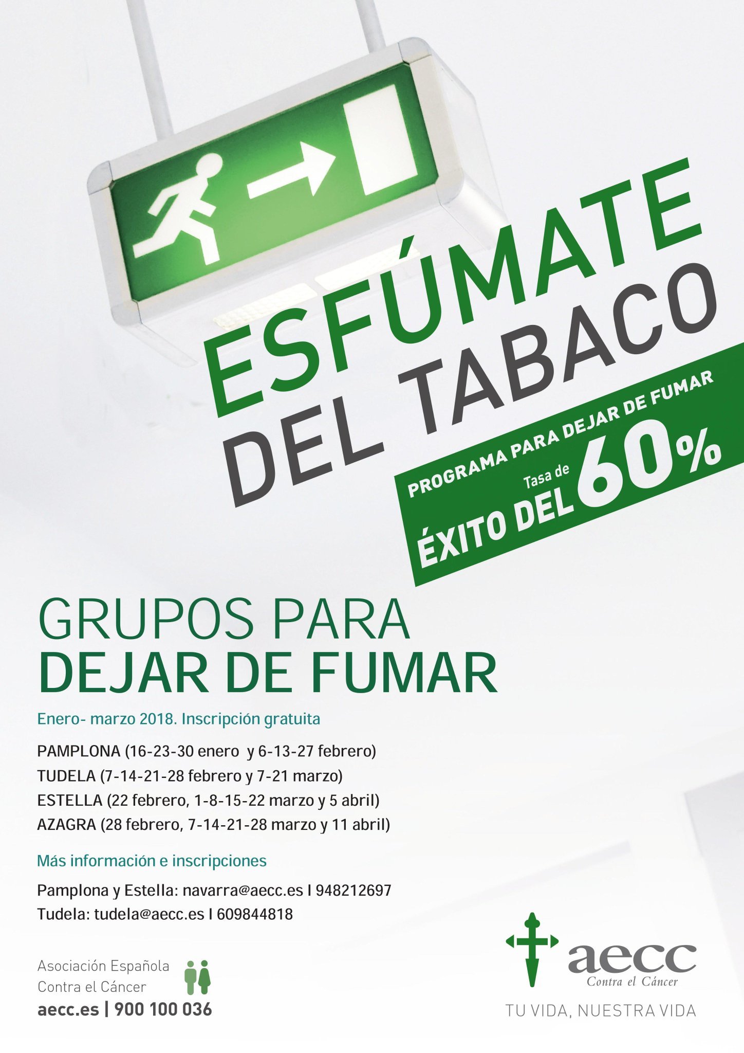 Curso para dejar de fumar de AECC Tudela