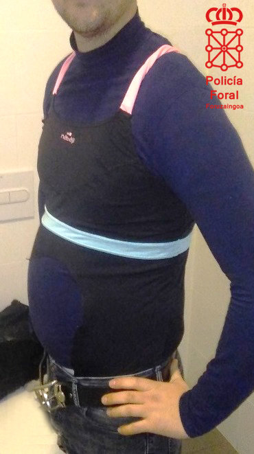Malla deportiva utilizada en los hurtos