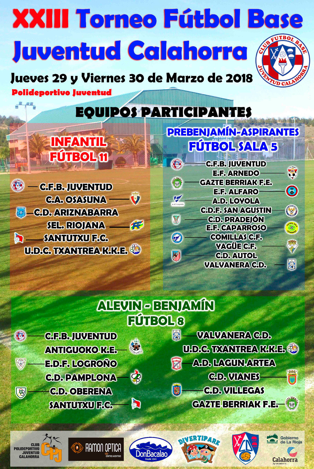 Cartel del XXIII Torneo Fútbol Base Juventud Calahorra
