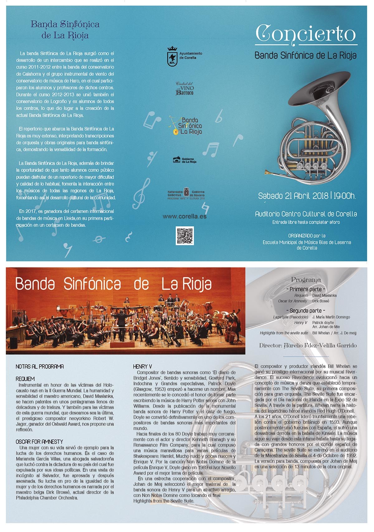 Concierto a cargo de la Banda Sinfónica de La Rioja