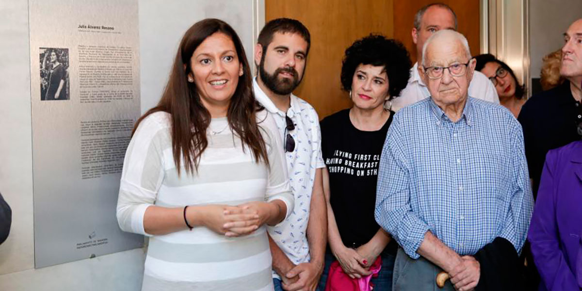 La alcaldesa, Delia Lizoáin Pinillos, en su intervención en el acto