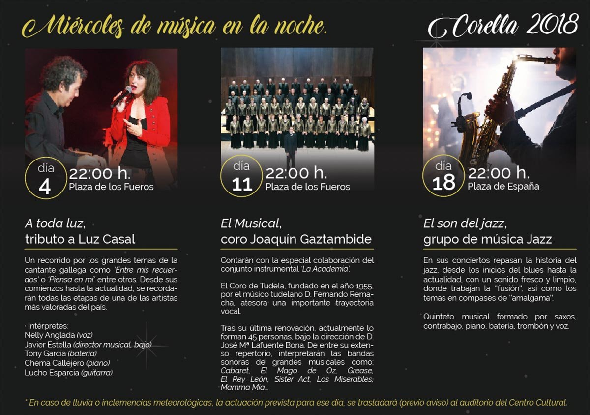 Música en la Noche en Corella conciertos