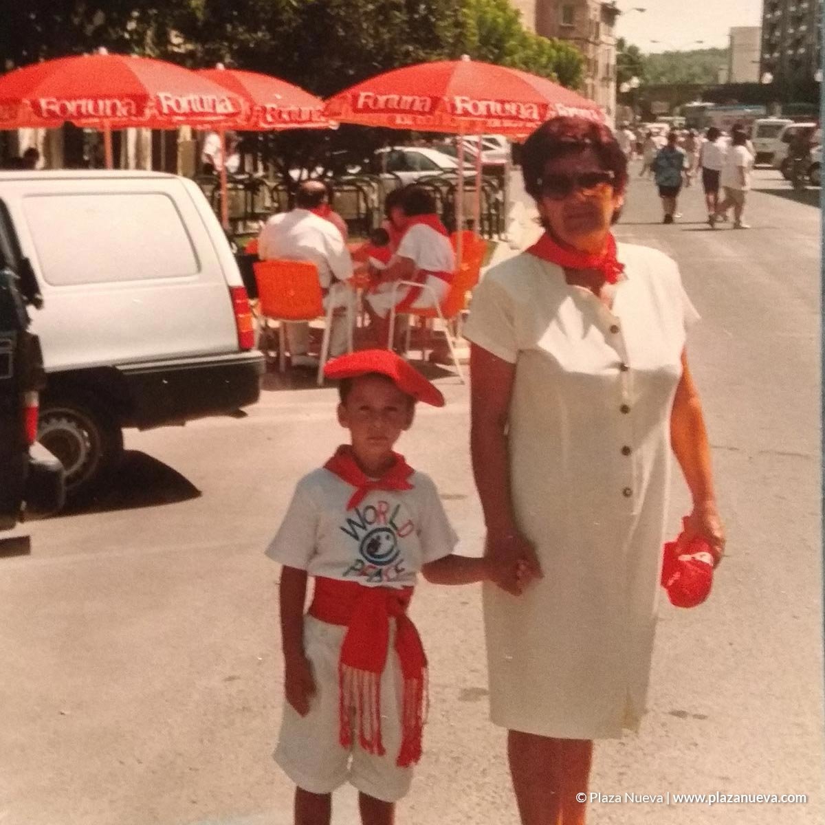 Jesús Álvarez hijo, con su abuela