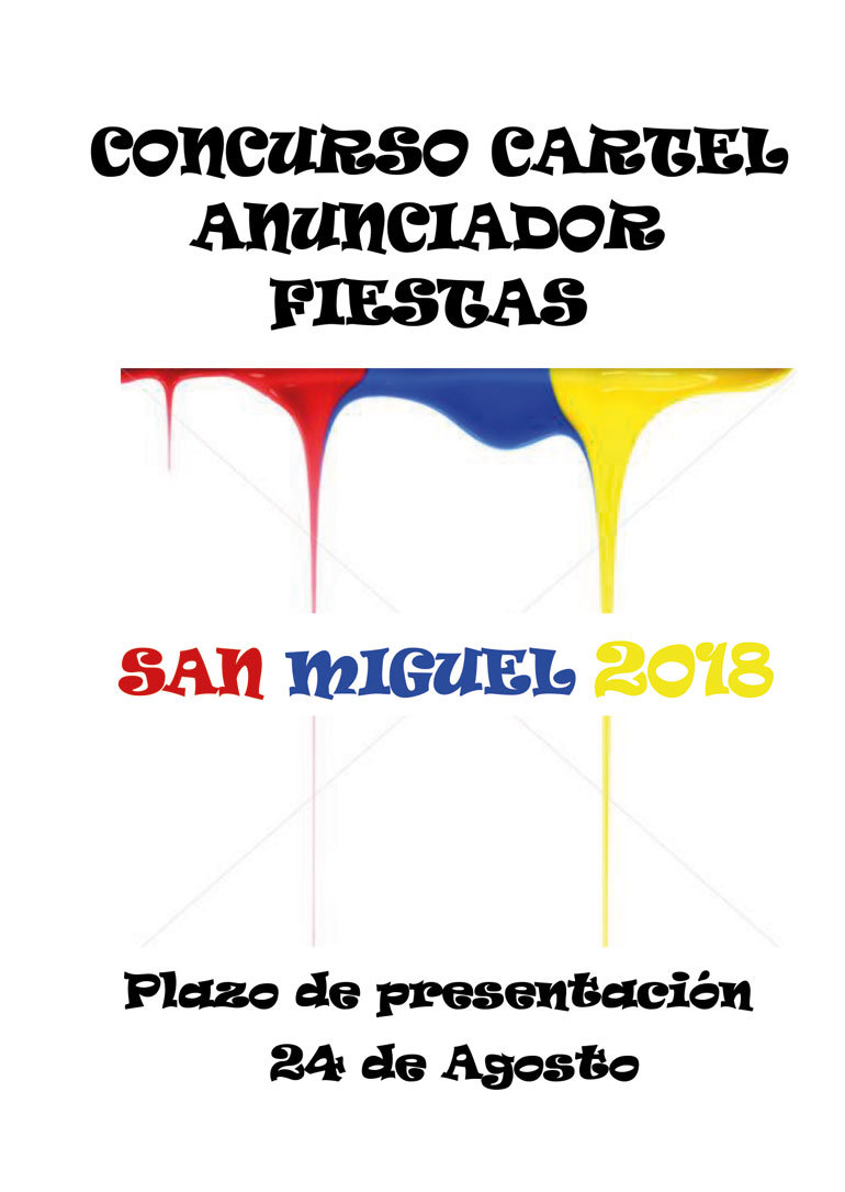Concurso cartel anunciador de las Fiestas de San Miguel Arcángel